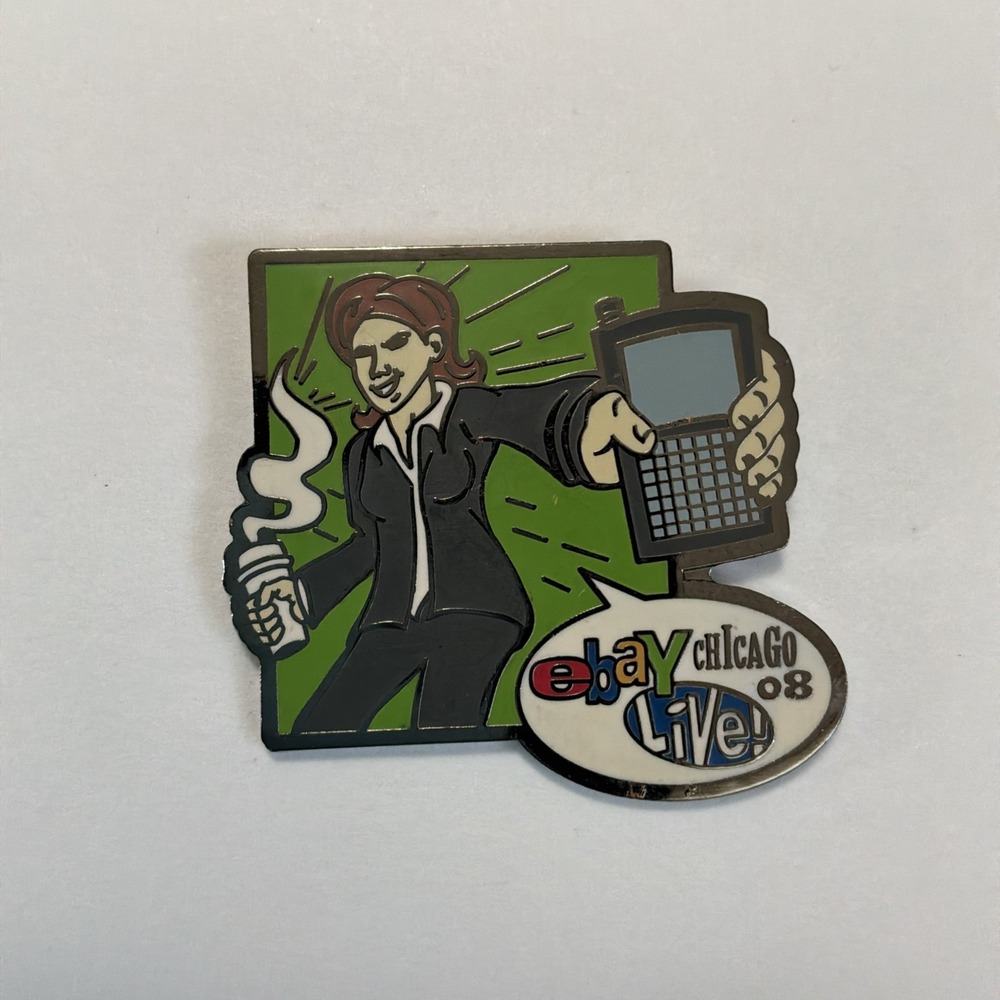 Ebay Live 2008 Chicago Blackberry Coffee Enamel Lapel Pin